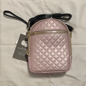 Stella and Max Quilted Blush Pink Crossbody Bag Mini Backpack Day Tripper NEW